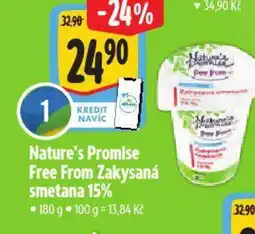 Albert Nature's Promise Free From Zakysaná smetana 15% nabídka