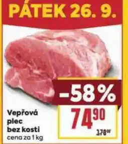 Billa Vepřová plec bez kosti nabídka