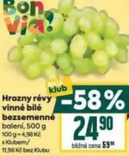 Billa Hrozny révy- vinné bílé bezsemenné nabídka