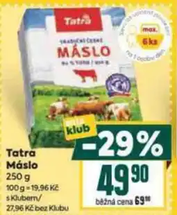 Billa Tatra Máslo nabídka