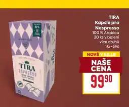 Billa TIRA Kapsle pro Nespresso 100% Arabica 20 ks v balení nabídka