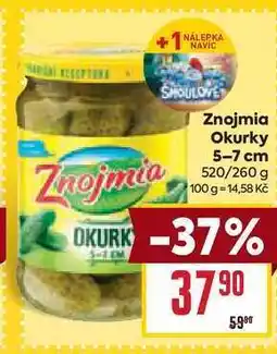 Billa Znojmia Okurky 5-7 cm 520/260 g nabídka