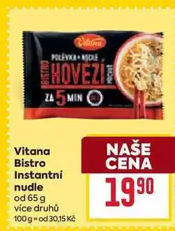 Billa Vitana Bistro Instantní nudle od 65 g nabídka