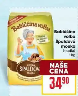 Billa Babiččina volba Špaldová mouka hladká 1kg nabídka