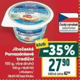 Billa Madeta Jihočeské Pomazánkové tradiční nabídka
