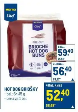 Makro HOT DOG BRIOŠKY nabídka