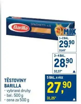 Makro TĚSTOVINY BARILLA nabídka