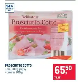 Makro Prosciutto cotto nabídka