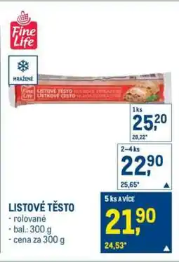 Makro Listové těsto nabídka