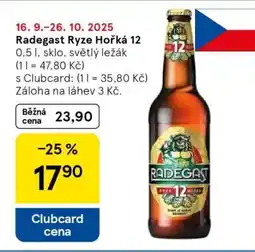 Tesco Radegast Ryze Hořká 12 nabídka