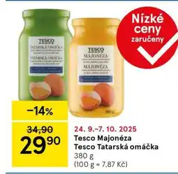 Tesco Tesco Majonéza Tesco Tatarská omáčka nabídka