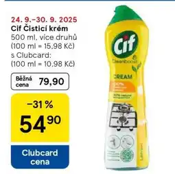 Tesco Cif Čisticí krém nabídka