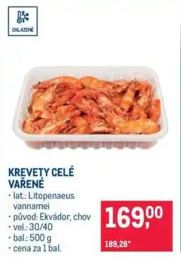 Makro KREVETY CELÉ VAŘENÉ nabídka