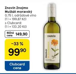 Tesco Znovín Znojmo Muškát moravský nabídka