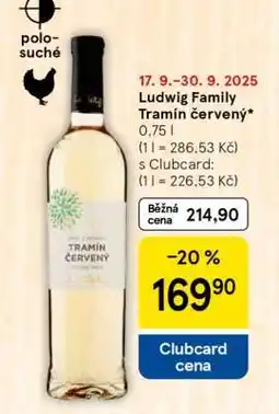 Tesco Ludwig Family Tramín červený nabídka