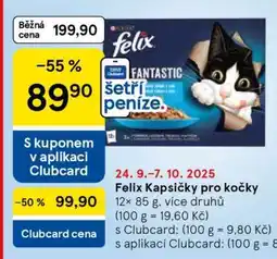 Tesco Felix kapsičky pro kočky nabídka