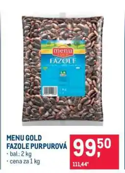 Makro Menu Gold fazole purpurová nabídka