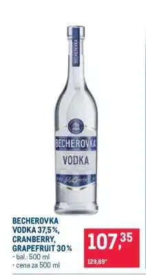 Makro BECHEROVKA VODKA 37,5%, CRANBERRY, GRAPEFRUIT 30% nabídka
