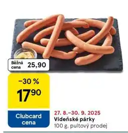 Tesco Vídeňské párky* • nabídka