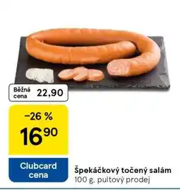 Tesco Špekáčkový točený salám nabídka