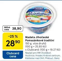 Tesco Madeta Jihočeské Pomazánkové tradiční nabídka