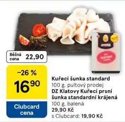 Tesco Kuřecí šunka standard nabídka