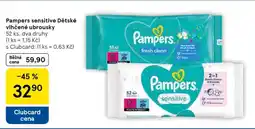 Tesco Pampers sensitive Dětské vlhčené ubrousky nabídka