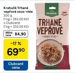 Tesco Krahulík Trhané vepřové Sous-vide nabídka