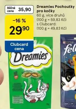 Tesco Dreamies pochoutky pro kočky nabídka