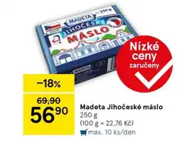 Tesco Madeta Jihočeské máslo nabídka