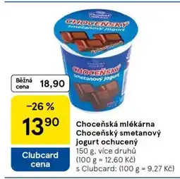 Tesco Choceňská mlékárna Choceňský smetanový jogurt ochucený nabídka