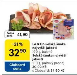 Tesco Le & Co Selská šunka nejvyšší jakosti nabídka