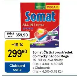 Tesco Somat Čistící prostředek do myčky nádobí Mega nabídka