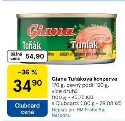 Tesco Giana Tuňáková konzerva nabídka