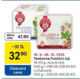 Tesco Teekanne funkční čaj nabídka