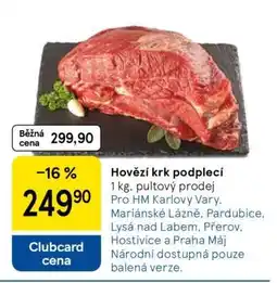 Tesco Hovězí krk podplečí nabídka