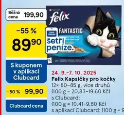Tesco Felix kapsičky pro kočky nabídka