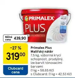 Tesco Primalex Plus Malířský nátěr nabídka