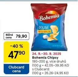 Tesco BOHEMIA CHIPSY nabídka