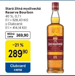 Tesco Stará žitná myslivecká Reserve Bourbon nabídka