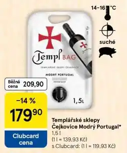 Tesco Templářské sklepy Čejkovice Modrý Portugal nabídka