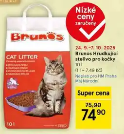 Tesco Brunos Hrudkující stelivo pro kočky nabídka