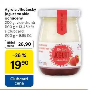 Tesco Agrola Jihočeský jogurt ve skle ochucený nabídka