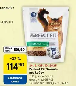 Tesco Perfect Fit granule pro kočky nabídka