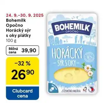 Tesco Bohemilk Opočno Horácký sýr s oky, plátky nabídka