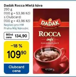 Tesco Dadák Rocca Mletá káva nabídka