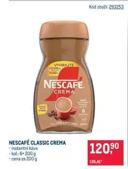 Makro Nescafé Classic, Crema nabídka