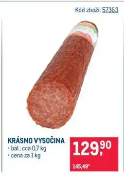 Makro KRÁSNO VYSOČINA nabídka