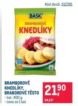Makro BRAMBOROVÉ KNEDLÍKY, BRABOROVÉ TĚSTO nabídka