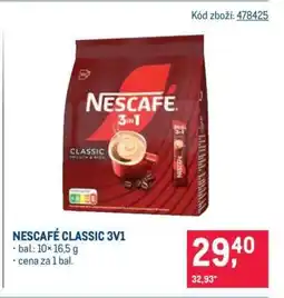 Makro Nescafé Classic 3v1 nabídka